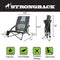 STRONGBACK Low Gravity Beach Chair with Built-in Lumbar Back Support, Heavy Duty Portable Folding Beach Chair for Adults, Black