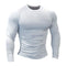 Muscle Alive Men Skinny Tight Compression Base Layer Short Sleeve T Shirt Bodybuilding Tops Polyester and Spandex, 9309 White, S