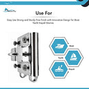 MARINE CITY Stainless Steel Vertical Stanchion Sturdy and Durable Polished Corrosion Resistant Rail Mount Anchor Bracket Holder for Boats Kayaks Ships RVs (Fits 7/8 Inches to 1 Inch) (1 Pcs)