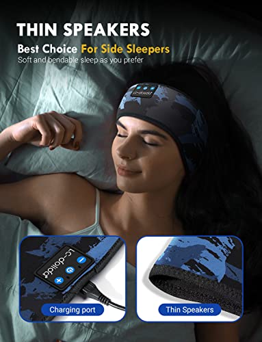 Sleep Headphones, Bluetooth Sleeping Headphones, Headband Headphones, Wireless Bluetooth Headphones Sleep Band with Ultra-Thin HD Stereo Speakers for Jogging, Insomnia, Meditation, Travel