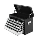 Giantz 9 Drawers Large Tool Chest Trolley, Lockable Toolbox Tools Storage Box Cabinet Cart Garage Ute Organiser Boxes, Heavy Duty Sturdy Construction Non-Slip Liners Black