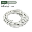 YOKIVE Electronic Wire, 18AWG Insulated Silicone Cable, for Connecting Electrical Devices, Great for Metallurgy, Chemical Industry, Home (White, 9.8ft)
