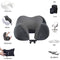 Travel Pillow, Best Memory Foam Neck Pillow Head Support Soft Pillow for Sleeping Rest, Airplane Car & Home Use (Grey)