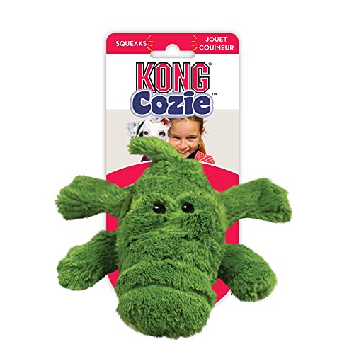 KONG - Cozie Ali Alligator - Indoor Cuddle Squeaky Plush Dog Toy - for Small Dogs…