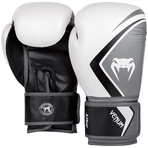 Venum Boxing Gloves Contender 2.0 - White/Grey-Black - 12oz, White/Grey/Black, 12 oz