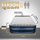 Bestway Air Bed Queen Inflatable Mattress Sleeping Mats Home Camping Built-in Pump