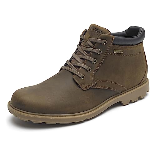 Rockport Men's Rugged Bucks Waterproof Boot, Boston Tan, 10 US