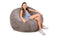CordaRoy's Faux Fur Bean Bag Chair, Convertible Chair Folds from Bean Bag to Lounger, As Seen on Shark Tank, Grey - Full Size