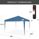 (Blue) - Best Choice Products 3m x 3m Pop Up Canopy With Carrying Bag (Blue)