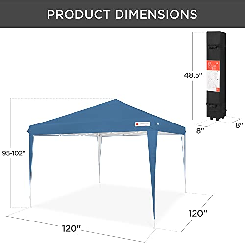 (Blue) - Best Choice Products 3m x 3m Pop Up Canopy With Carrying Bag (Blue)