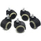 Office Chair Wheels Replacement Rubber Chair casters(Set of 5) for Hardwood Floors and Carpet- Heavy Duty Caster Support up to 750bls,2 Inch 11mm Universal Standard Size (Black/Gray)