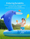 Kiddie Pool, Evajoy Inflatable Play Center Kiddie Pool with Slide, Wading Lounge Kids Pool, Coconut Palm Sprinkler, Ball Toss Game, Garden Backyard Water Park, 95''x75''x40'', Blue, AMZEJ-HF022B33