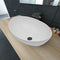 vidaXL Oval Ceramic Basin in White | Elegant High-Gloss Finish | Modern Artistic Design for Bathrooms and Powder Rooms