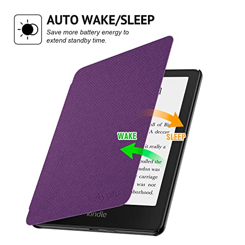 OLAIKE Case for All-New 6.8" Kindle Paperwhite (11th Generation - 2021 Release), Durable Smart Cover with Auto Sleep/Wake, Only Fit 2021 Kindle Paperwhite or Signature Edition, Purple