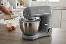 Swan 800W Retro Grey Stand Mixer, Low Noise, Planetary Mixing Action, 8 Stepless Speed and Pulse Function, Rotary Switch Control, SP21060GRN