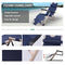 JR Joyreap Reclining Folding Deck Lounge Widening and Strengthening Sun Beach Chair for Outdoor Camping (Blue)