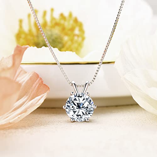 WOAINI Moissanite Necklace for Women, 1-3 CT Solitaire