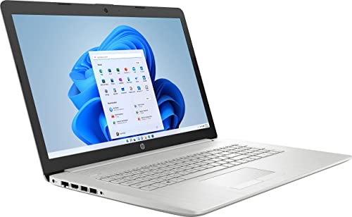 HP 2022 Newest 17.3" HD+ Display Laptop, 11th Gen Intel Core i3-1115G4(Up to 4.1GHz, Beat i5-1030G7), 16GB DDR4 RAM, 1TB PCIe SSD, Bluetooth, HDMI, Webcam, Windows 11, Silver, w/ 3in1 Accessories