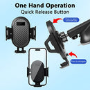 Lusosh Universal Car Phone Holder Mount,[Off-Road Level Friendly&Super Suction] 3in1 Hands-Free Stand,Fit for Dashboard-Windshield-Vent iPhone 14 Pro Max&All Cell Phones