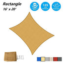 AsterOutdoor Sun Shade Sail Rectangle 16' x 20' UV Block Canopy for Patio Backyard Lawn Garden Outdoor Activities, Sand