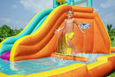 Bestway Inflatable Water Park 5.65x3.73x2.65m Slide World Jumping Castle, Climbing Wall Game, Double Slides Blow Up Playground Bouncer for Outdoor