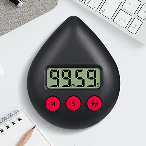 zzhugyin Digital Shower Clock with Timer, Waterproof Shower Timer for Kids & Adults,Energy Saver Home Kitchen Clock Timer Shower Timer Shower Clock (Black)