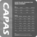 CAPAS Swim Training Fins Comfortable Silicone Lap Swimming Floating Flippers Short Blade Build Leg Strength