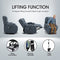 Electric Massage Chair Armchair Recliner Lift Motor Armchair 8 Point Heating Linen Fabric Sofa Blue