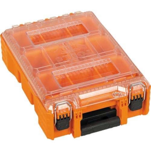 Klein Tools 54808MB MODbox Tall Compartment Box, Half-Width Modular Storage Toolbox with 4 Removable Bins for Fasteners and Small Components