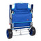 Mac Sports 2-in-1 Beach Day Folding Lounge Chair+Cargo Cart for Outdoors Sunbathing | Sun Chair, Tanning Chair, Portable, Lightweight, Lounger for Patio, Collapsible with All-Terrain Wheels | Blue