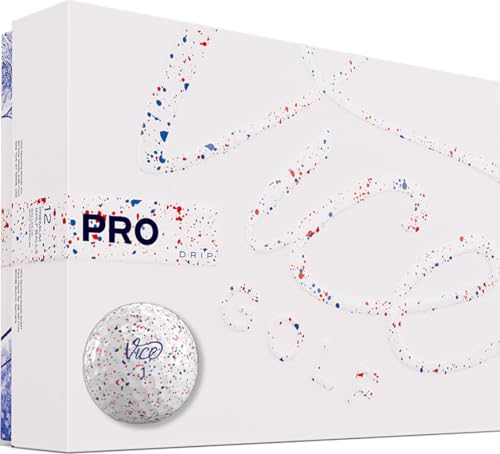 Vice Golf PRO DRIP RED & Blue 2020 | Features: DRIP Pattern, Impressive Colors, Premium Quality | Farben: Lime, RED & Blue | Profile: Designed for Advanced Golfers (VG1003077)