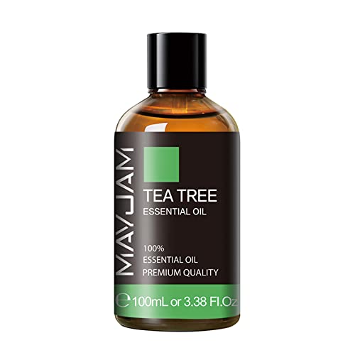 Tea Tree Essential Oil for Diffuser, MAYJAM Pure Essential Oils, Huge 3.38FL.OZ Bottle, Tea Tree Oil with Glass Dropper