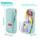 iSuperb Standing Pencil Case 6 Compartments Pencil Pouch Large Capacity Pen Bag Phone Holder Mobile Phone Bracket Stationery Pouch for Women