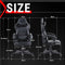 Dowinx Gaming Chair with Pocket Spring Cushion, Ergonomic Computer Chair High Back, Reclining Massage Game Chair Pu Leather 350LBS, Black