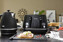 De'Longhi Distinta Moments 4 Slice Toaster CTIN4003BK, Dual Control Panel, Extra-lift, Removable Crumb Trays, 6 Browning Levels, Black