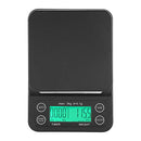 3KG/0.1g Electronic LCD Digital Kitchen Food Scale Drip Coffee Weighing with Timer(Green)