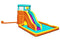 Bestway Inflatable Water Park 5.65x3.73x2.65m Slide World Jumping Castle, Climbing Wall Game, Double Slides Blow Up Playground Bouncer for Outdoor