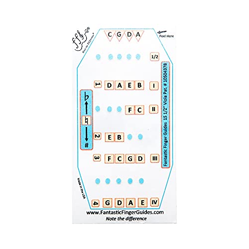 Fantastic Finger Guide for Violas | Stringed Musical Instruments | Fingerboard and Fretboard Stickers for Learning All Notes | Kids/Adult Beginner Viola Finger Guide |15.5" Size