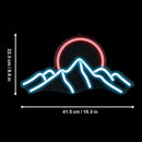 Mountain Neon Sign for Wall Decor, Anywin Dimmable Sunrise Sunset Led Signs with Ice Mountains Neon Signs Art For Living Room, Bedroom Gaming Room, Hotel Decor, Cool Gifts for Friends, Partner