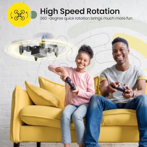 Holy Stone Mini Drone for Kids HS190 Portable Pocket Quadcopter with Altitude Hold 3D Flips, Headless Mode and 3 Speed Modes, Easy to Fly for Beginners,Blue