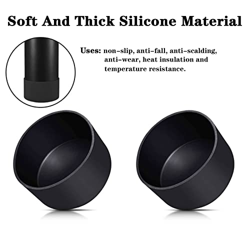 Ogetok Protective Silicone Bottom Boot, Water Bottle Bottom Bumper Protector Boot Anti-Slip Cup Bottom Flex Sleeve Cover for 32oz, 40oz Hydro Flask/Stanley/Tumbler and More Water Bottles, Black