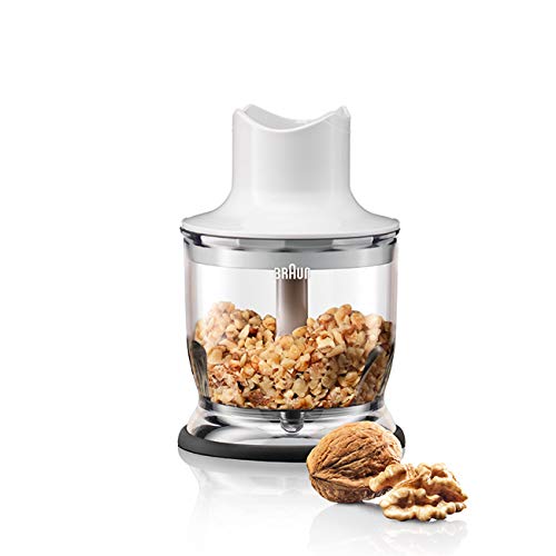 Braun Household MultiQuick 3, Hand Blender with Chopper & Whisk, MQ3045 Aperitive, White/Blue