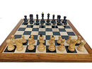 Combo Chess Set-3.5" Zagreb Chess Pieces with 17" Ebony Chess Board- Taj Chess Store