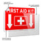 (Set of 2) First Aid Kit Sign - 10" x 7" 4 Mil Vinyl - Laminated for Ultimate Protection & Durability - Self Adhesive Decal - UV Protected & Weatherproof - Heavy Duty