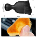 Blilo Car Interior Detailing Brush, Auto Soft Hair Cleaning Brushes, Curved Dirt Dust Collectors, Removal Tool for Dashboard Air Conditioner Vents Leather, Scratch Free (Black/1PCS)