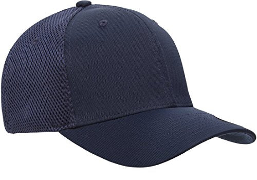 Flexfit Mens Ultrafibre Airmesh Fitted Cap Hat, Navy, Large-X-Large US