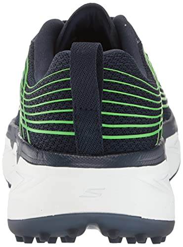 Skechers Men's Go Ultra Max Spikeless Golf Shoe, Navy/Lime, 10 US