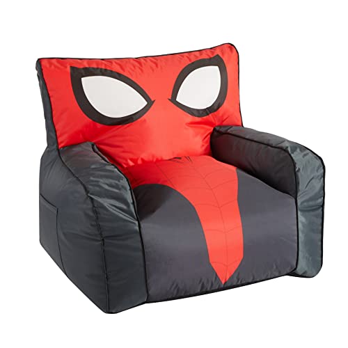 Idea Nuova Marvel Spiderman Oversized Gaming Bean Bag Chair with Side Pocket