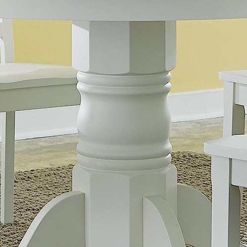 Home Styles 5177-30 Round Pedestal Dining Table Antique White Finish