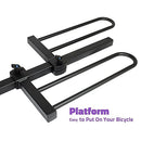 VENZO 2 Bike Bicycle Platform Style Carrier - Bike Rack for Car SUV Truck Tow Trailer Hitch Receiver Mount Size 2" - Sturdy & Rust Proof